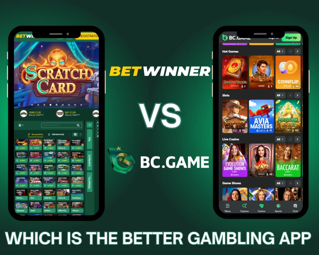 Better Mobile Experience of BC.Game and BetWinner